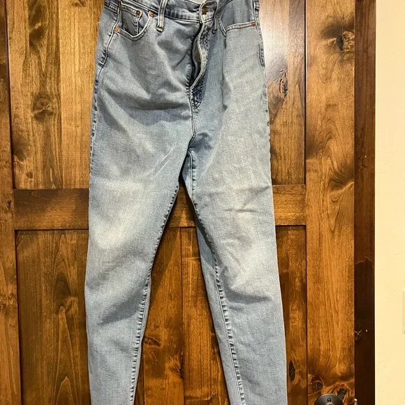 Madewell the perfect vintage straight leg light wash cropped 31 raw hem - Picture 5 of 13